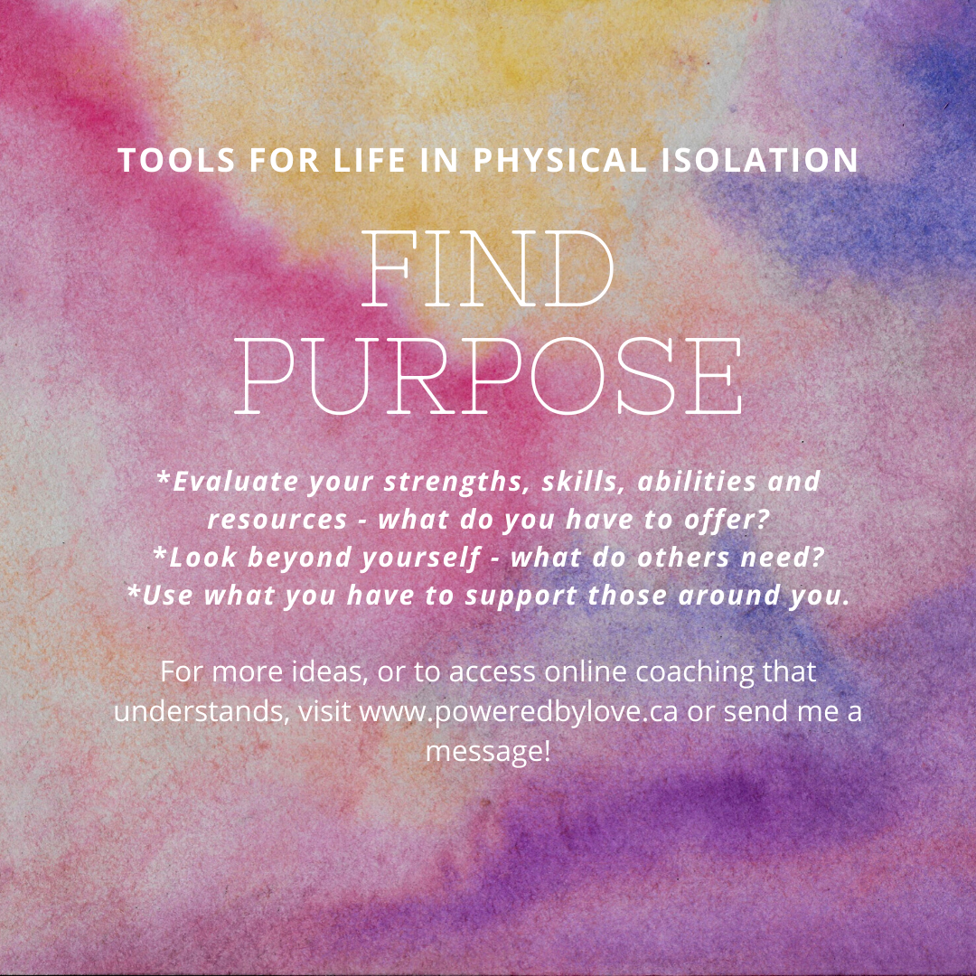Tools for Living with Physical Isolation - Find Purpose